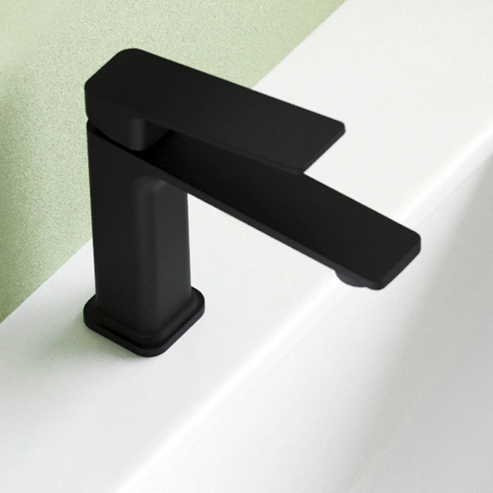 Kibath Grifo De Lavabo monomando VERCO acabado negro mate fabricado en latón - Imagen 3