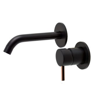 Kibath Grifo De Lavabo Empotrado monomando ZUÑI acabado negro mate fabricado en latón