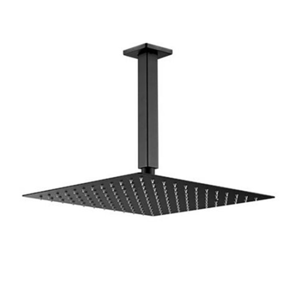 Kibath Grifo De Ducha Empotrada monomando CASI equipo de techo acabado negro mate fabricado en latón - Imagen 6