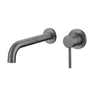 Kibath Grifo Empotrado de Lavabo monomando acabado GUN METAL fabricado en latón