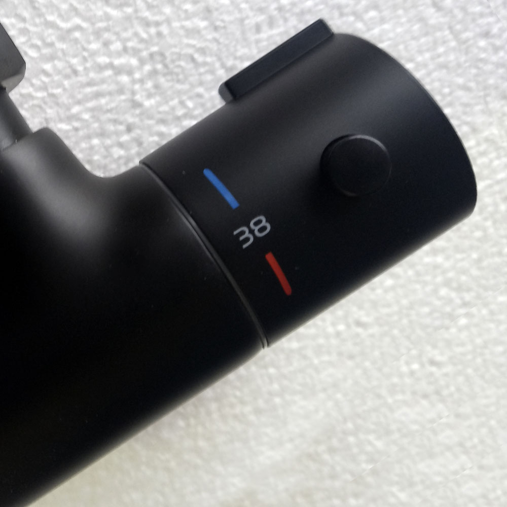 Kibath Grifo de Ducha termostático acabado NEGRO mate fabricado en latón - Imagen 2