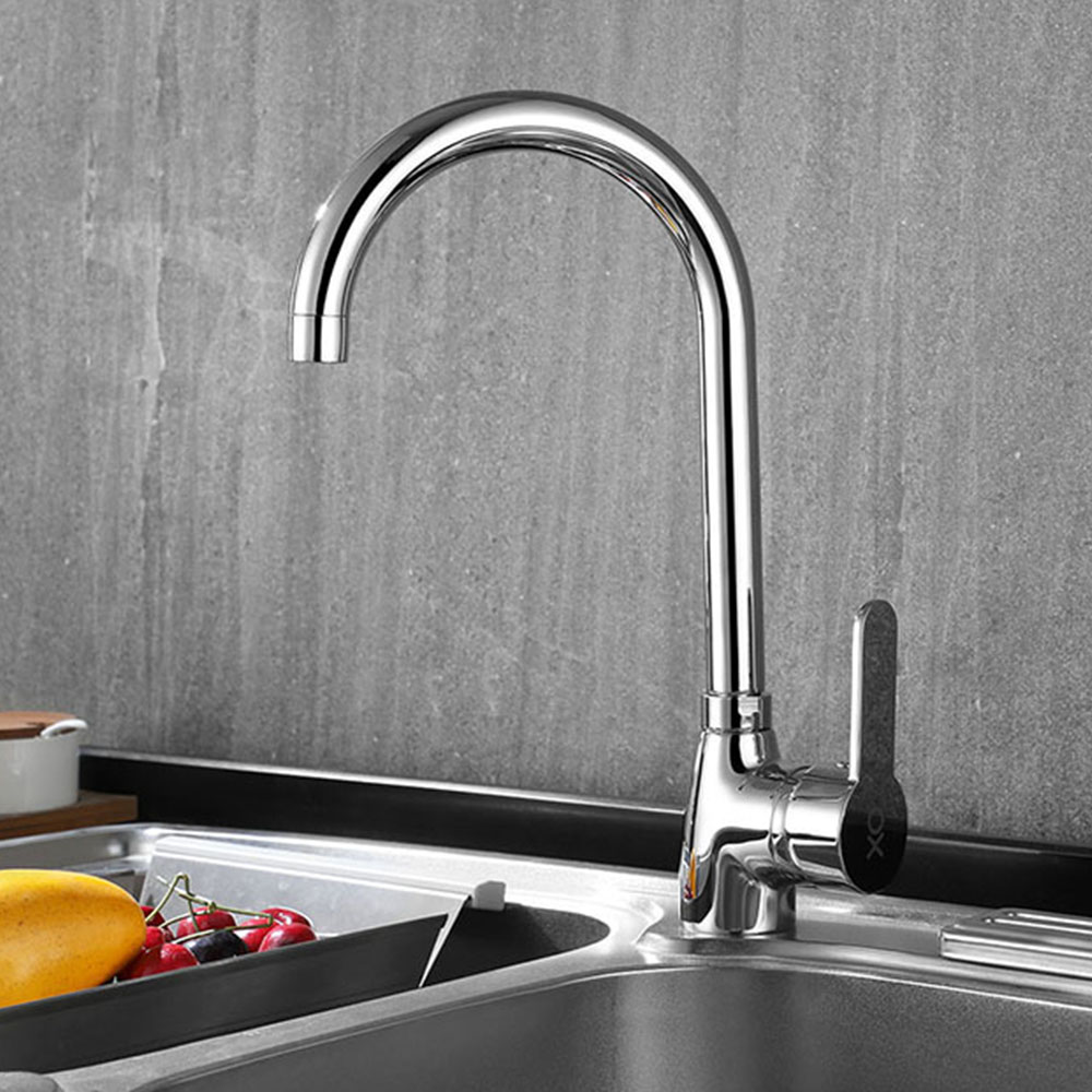 Kibath Grifo De Fregadero CAREA de acabado cromo brillo fabricado en latón - Imagen 2