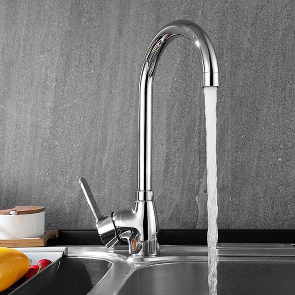 Kibath Grifo De Fregadero CAREA de acabado cromo brillo fabricado en latón - Imagen 4