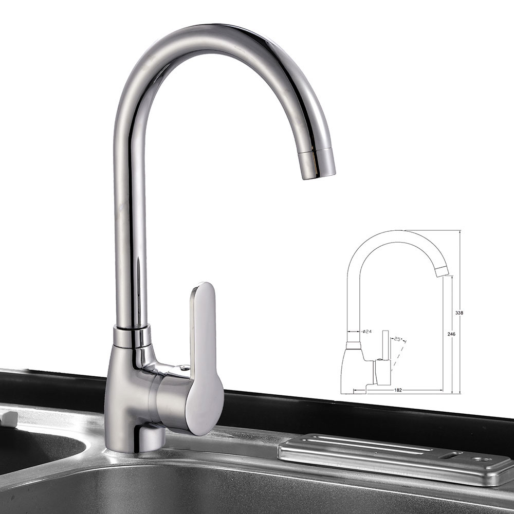 Kibath Grifo De Fregadero CAREA de acabado cromo brillo fabricado en latón - Imagen 6