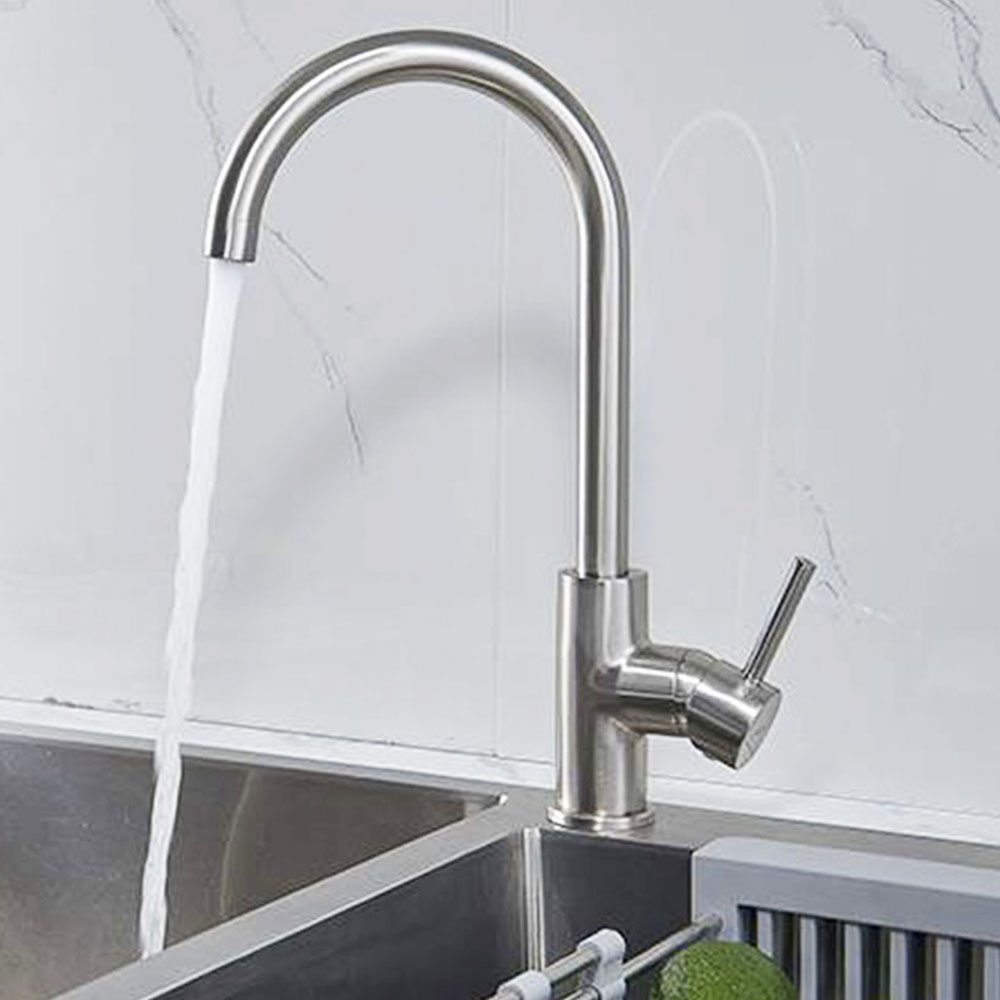 Kibath Grifo De Fregadero VELAZ de acabado cromo brillo fabricado en latón - Imagen 6