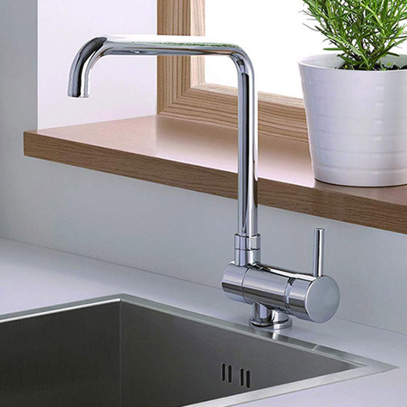 Kibath Grifo De Fregadero abatible de acabado cromo brillo fabricado en latón - Imagen 2