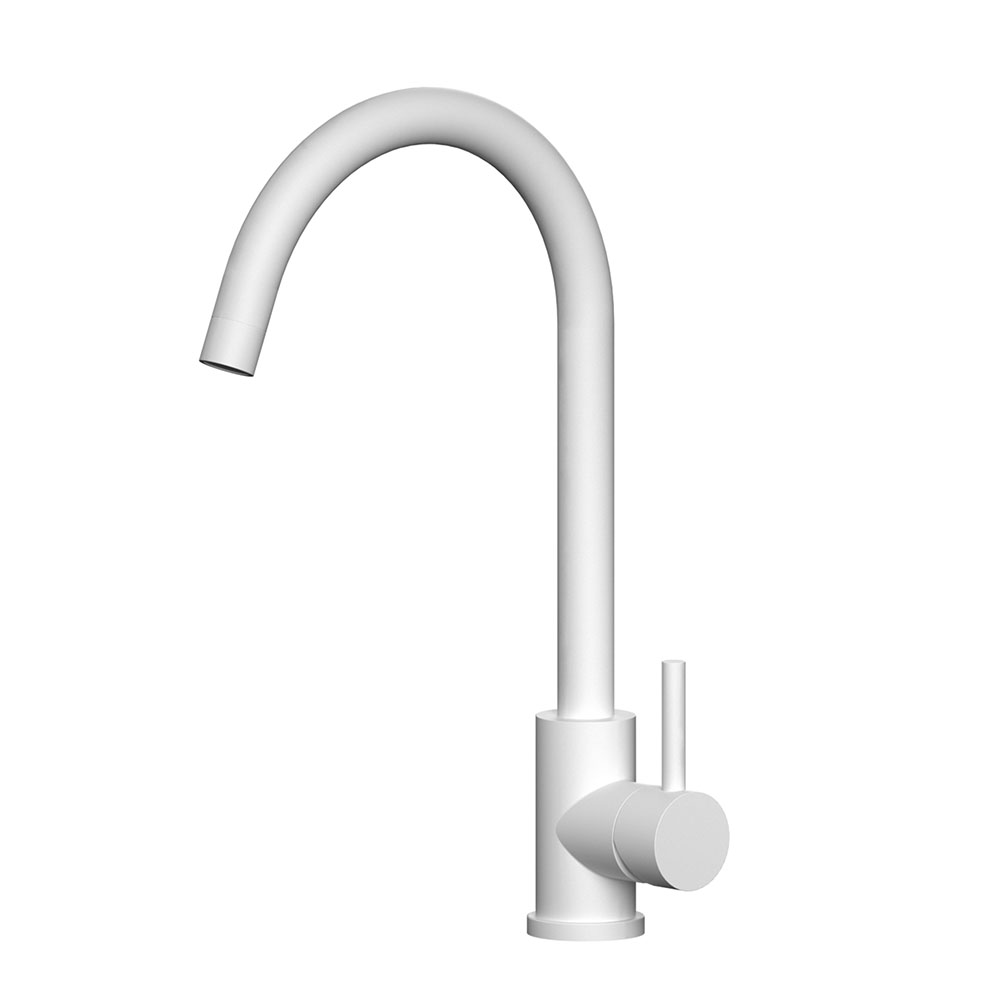 Kibath Grifo De Fregadero NIE de acabado blanco mate fabricado en latón