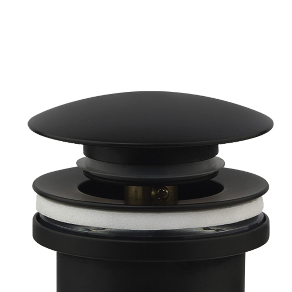 Kibath Válvula clic clac LAVABO BIDET acabado NEGRO mate fabricado en latón - Imagen 2