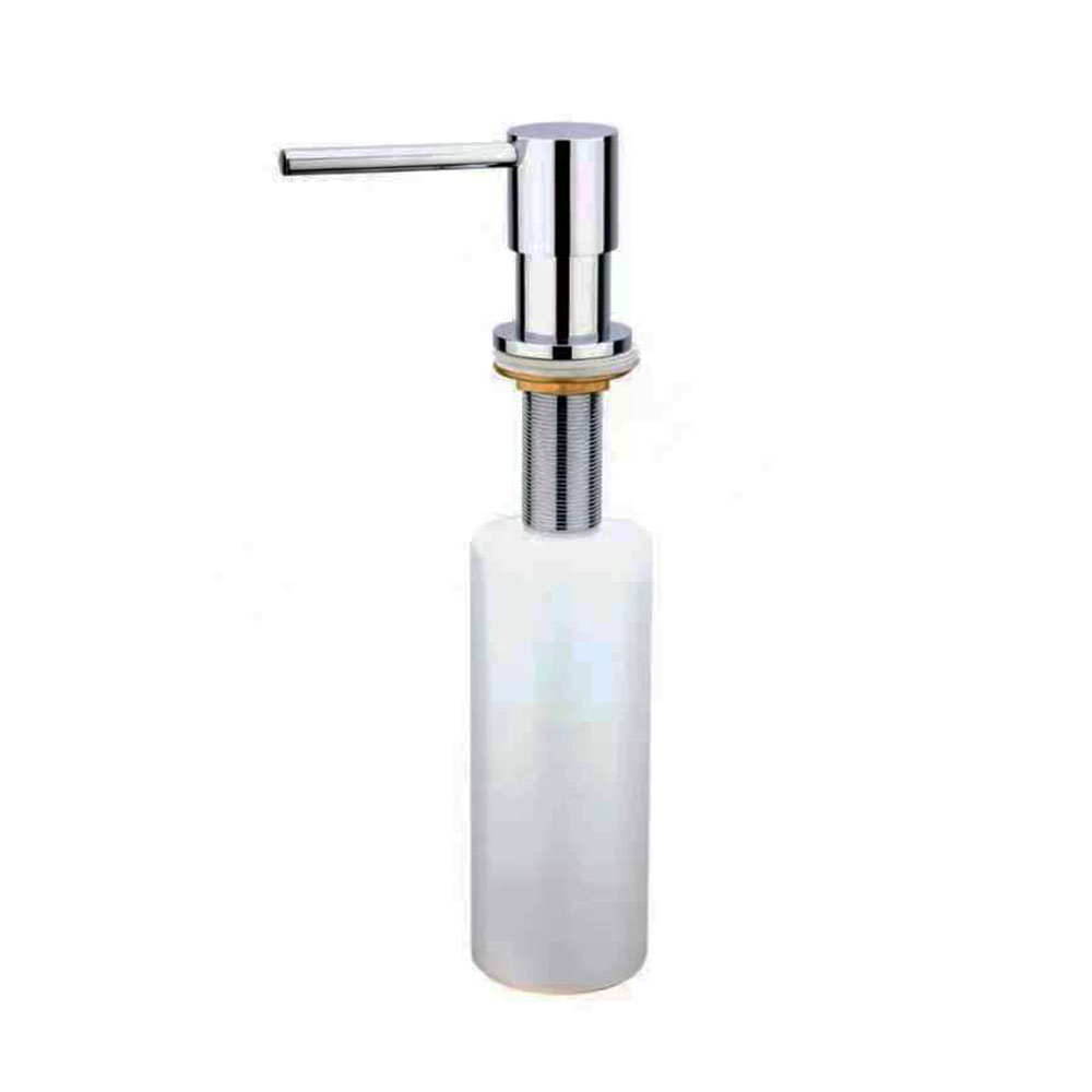 Kibath Dosificador de Gel para empotrar en encimera redondo fabricado en latón - Imagen 4