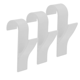 Kibath Pack 3 Ganchos Radiador Secatoallas BLANCO Mate  Perchas ABS Resistentes para Toallas y Albornoces | Fácil Colocación sin Taladros