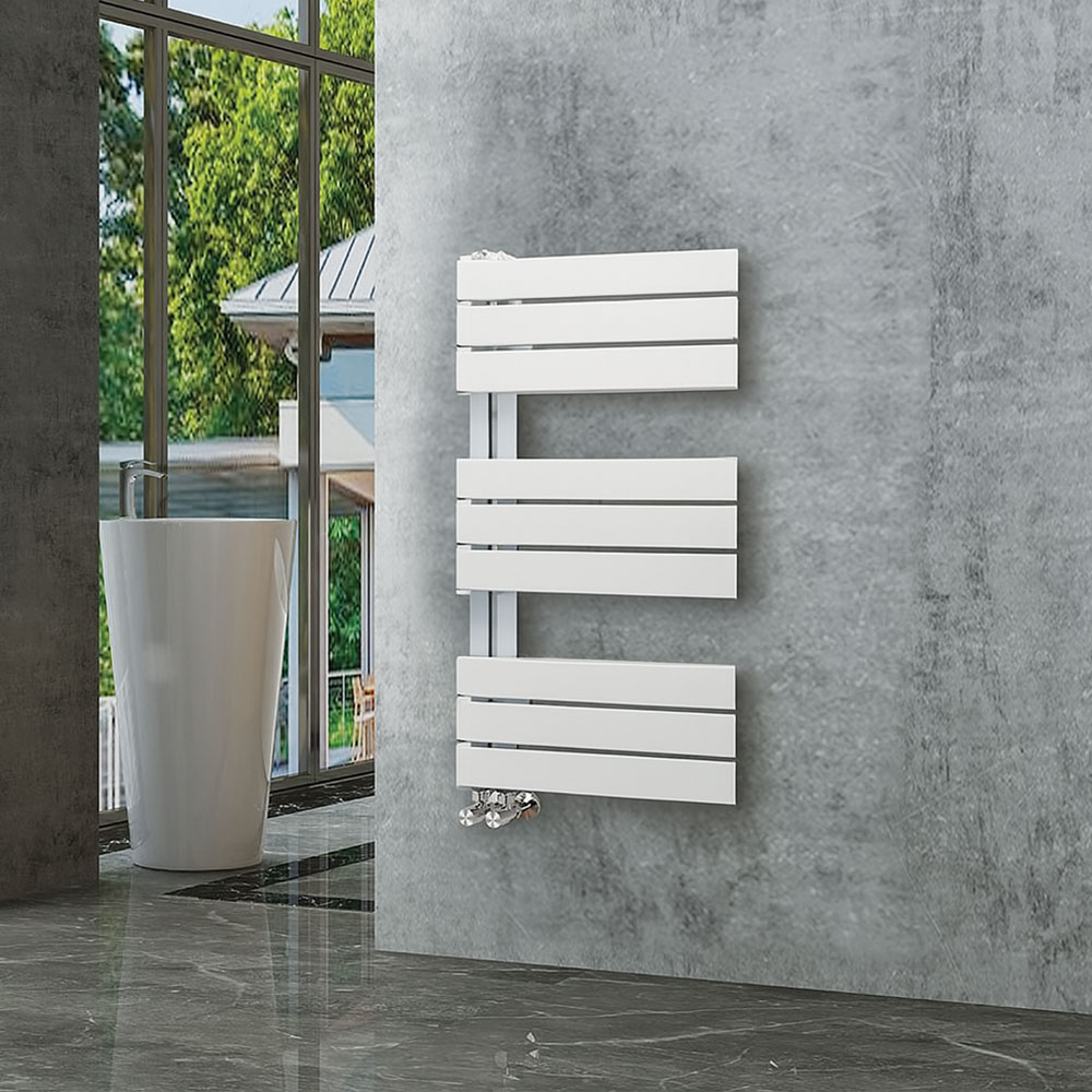 Kibath Secatoallas Radiador circuito calefacción de 90 cm x 50 cm VALLES acabado BLANCO mate fabricado en acero - Imagen 4