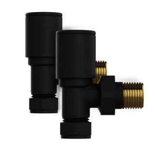 Kibath Llave Radiador Secatoallas acabado negro mate fabricado en latón