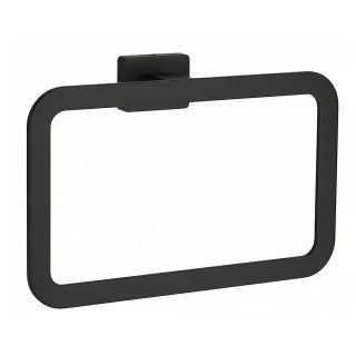 Kibath Toallero de anilla SIERRA de 22 cm acabado negro mate fabricado en acero inoxidable