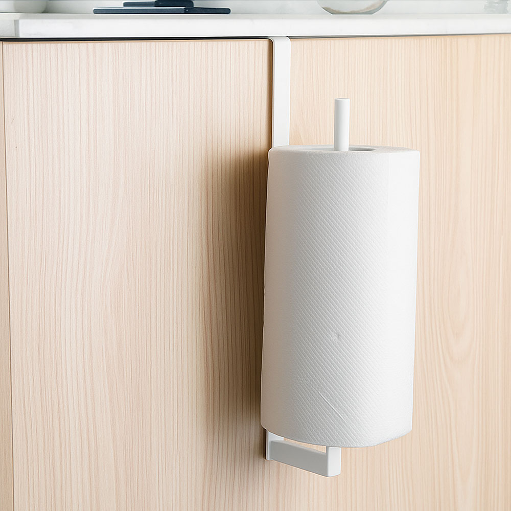 Kibath Percha lateral portarrollos acabado BLANCO MATE fabricado en acero inoxidable - Imagen 2