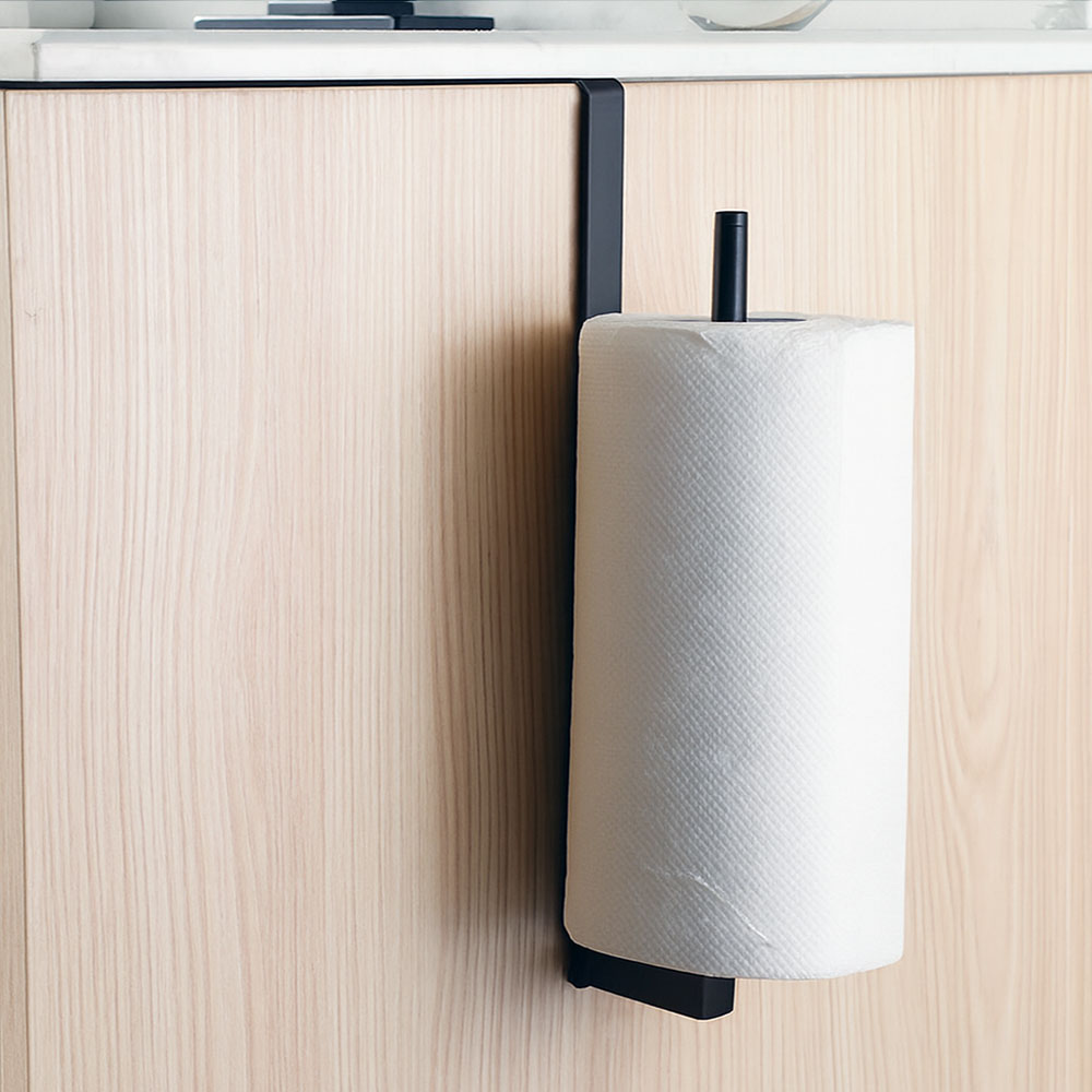 Kibath Percha lateral portarrollos acabado NEGRO MATE fabricado en acero inoxidable - Imagen 2