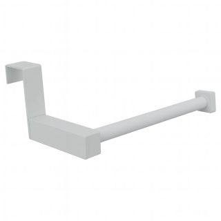 Kibath Portarrollos sin taladros de 20 acabado BLANCO mate fabricado en acero inoxidable