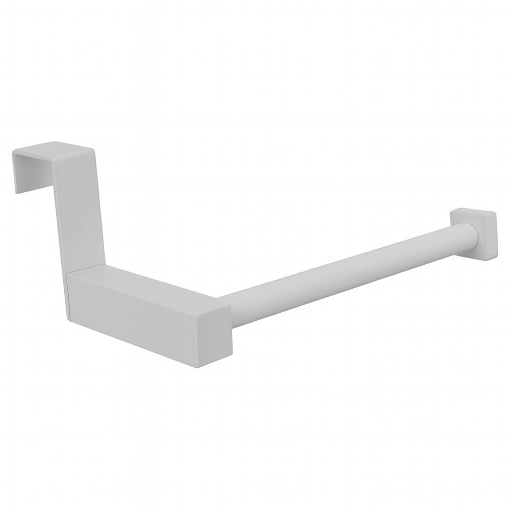 Kibath Portarrollos sin taladros de 20 acabado BLANCO mate fabricado en acero inoxidable