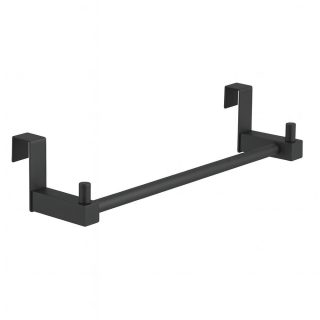 Kibath Toallero sin taladros de 36 cm acabado NEGRO MATE fabricado en acero inoxidable