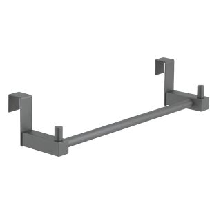 Kibath Toallero sin taladros de 36 cm acabado GUN METAL fabricado en acero inoxidable