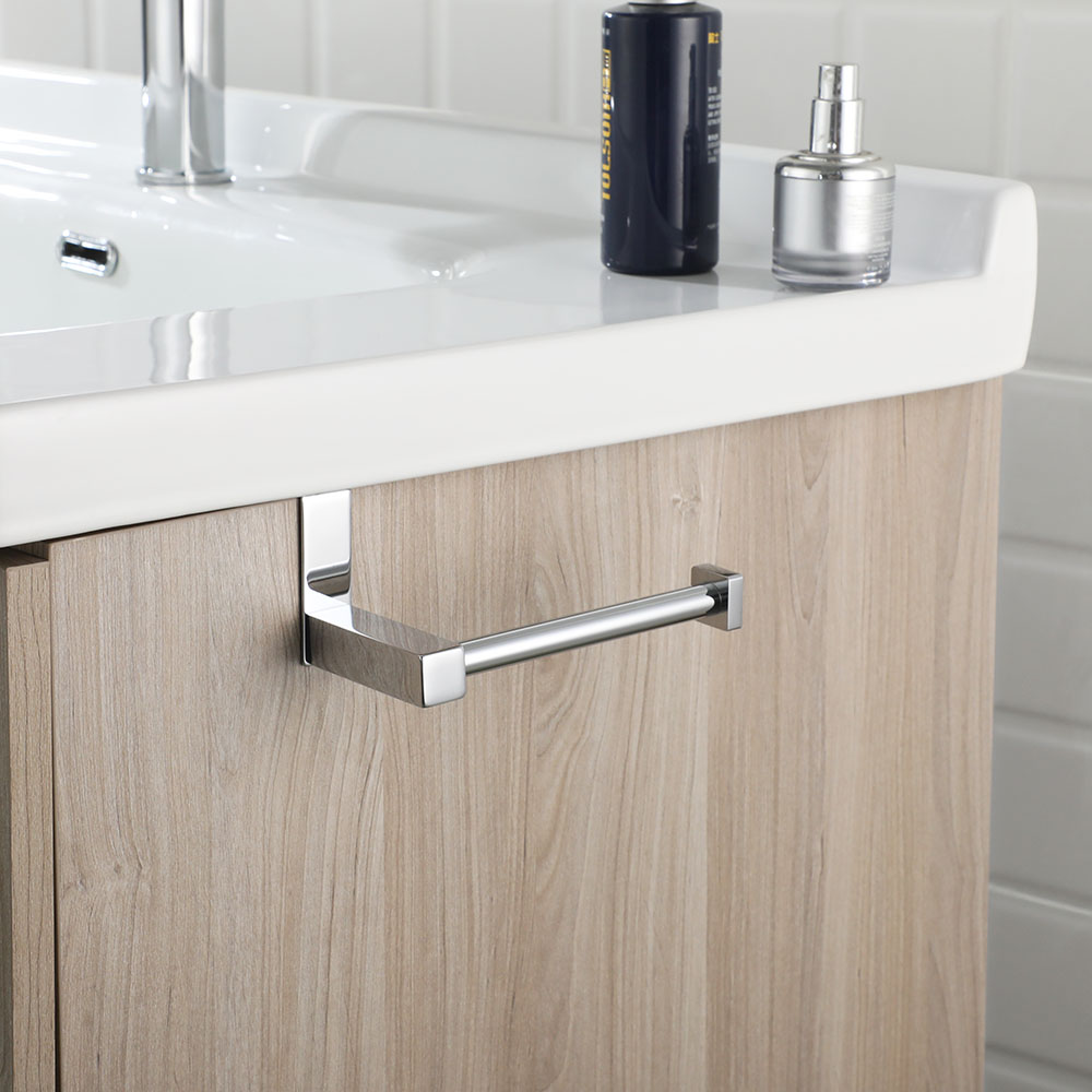 Kibath Portarrollos de 14,5 cm sin taladros acabado cromo brillo de acero inoxidable - Imagen 2