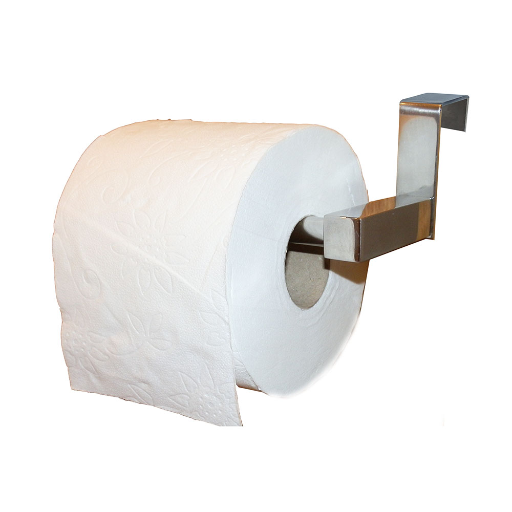 Kibath Portarrollos de 14,5 cm sin taladros acabado cromo brillo de acero inoxidable - Imagen 3