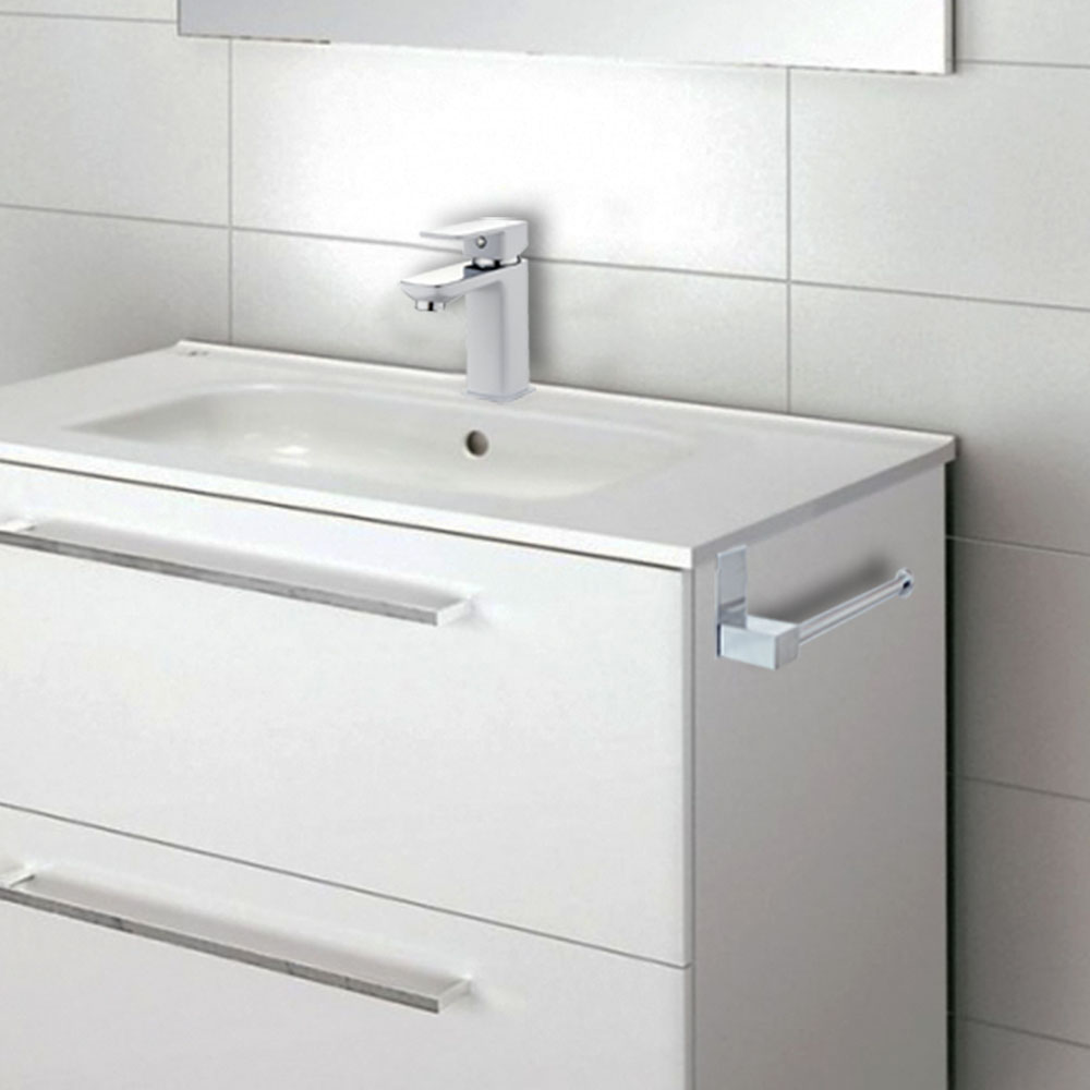 Kibath Portarrollos de 14,5 cm sin taladros acabado cromo brillo de acero inoxidable - Imagen 6