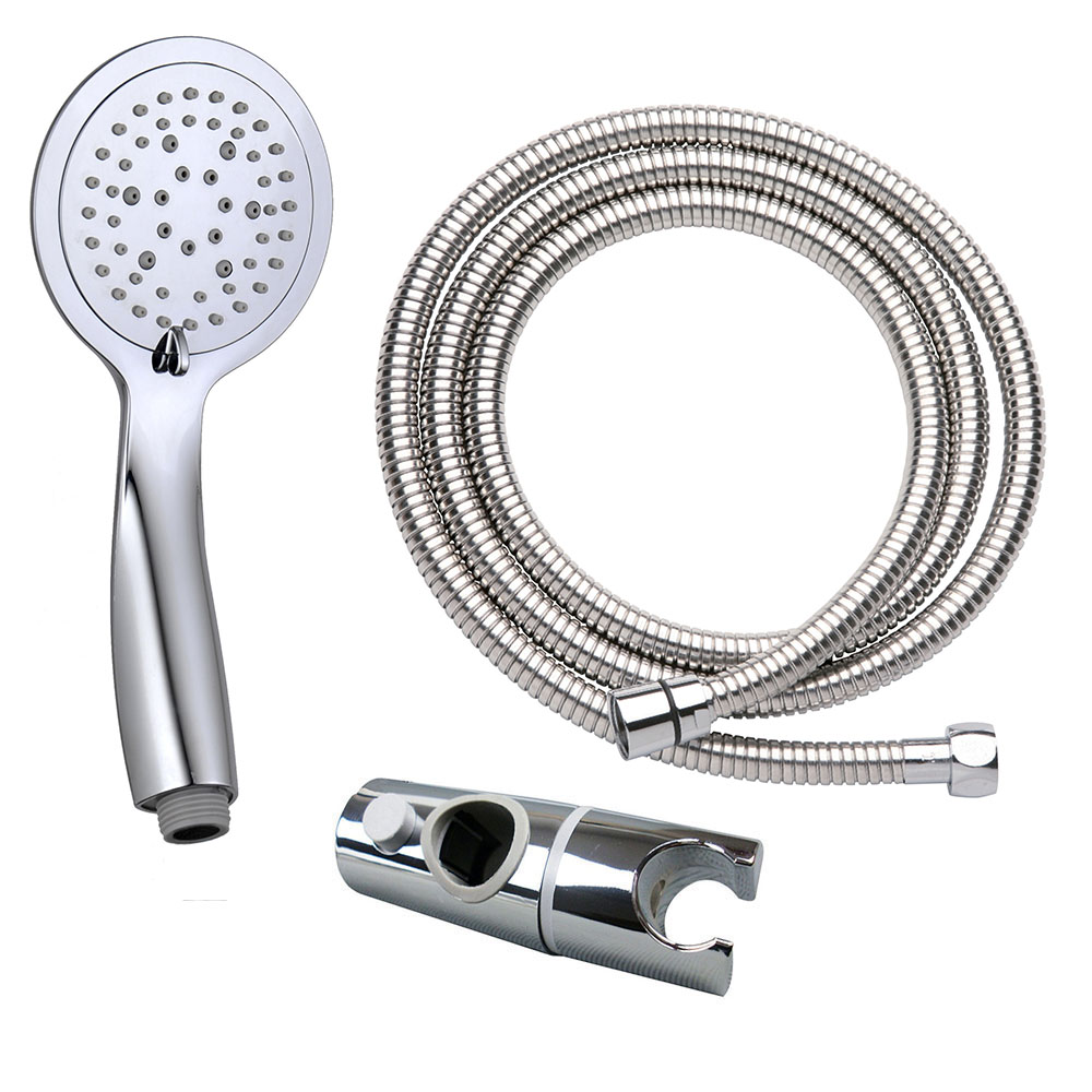 Kibath Barra De Ducha de 65,5 cm DUR con equipo, acabado cromo brillo fabricado en latón - Imagen 4