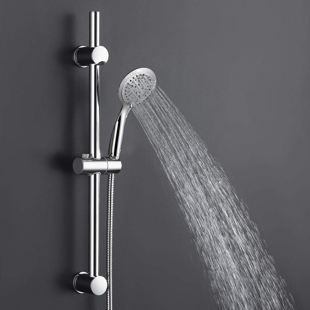 Kibath Barra De Ducha de 65,5 cm DUR con equipo, acabado cromo brillo fabricado en latón - Imagen 6