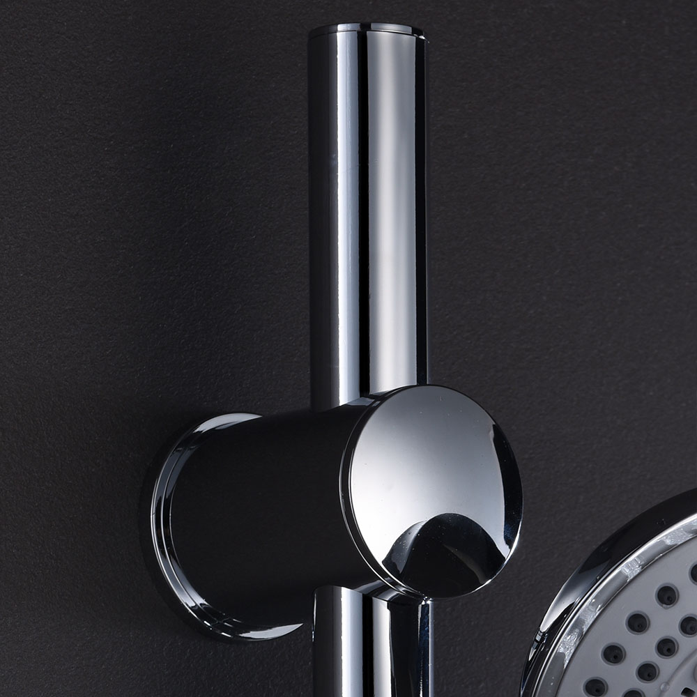 Kibath Soporte para barra de ducha ARA acabado cromo brillo fabricado en ABS - Imagen 3