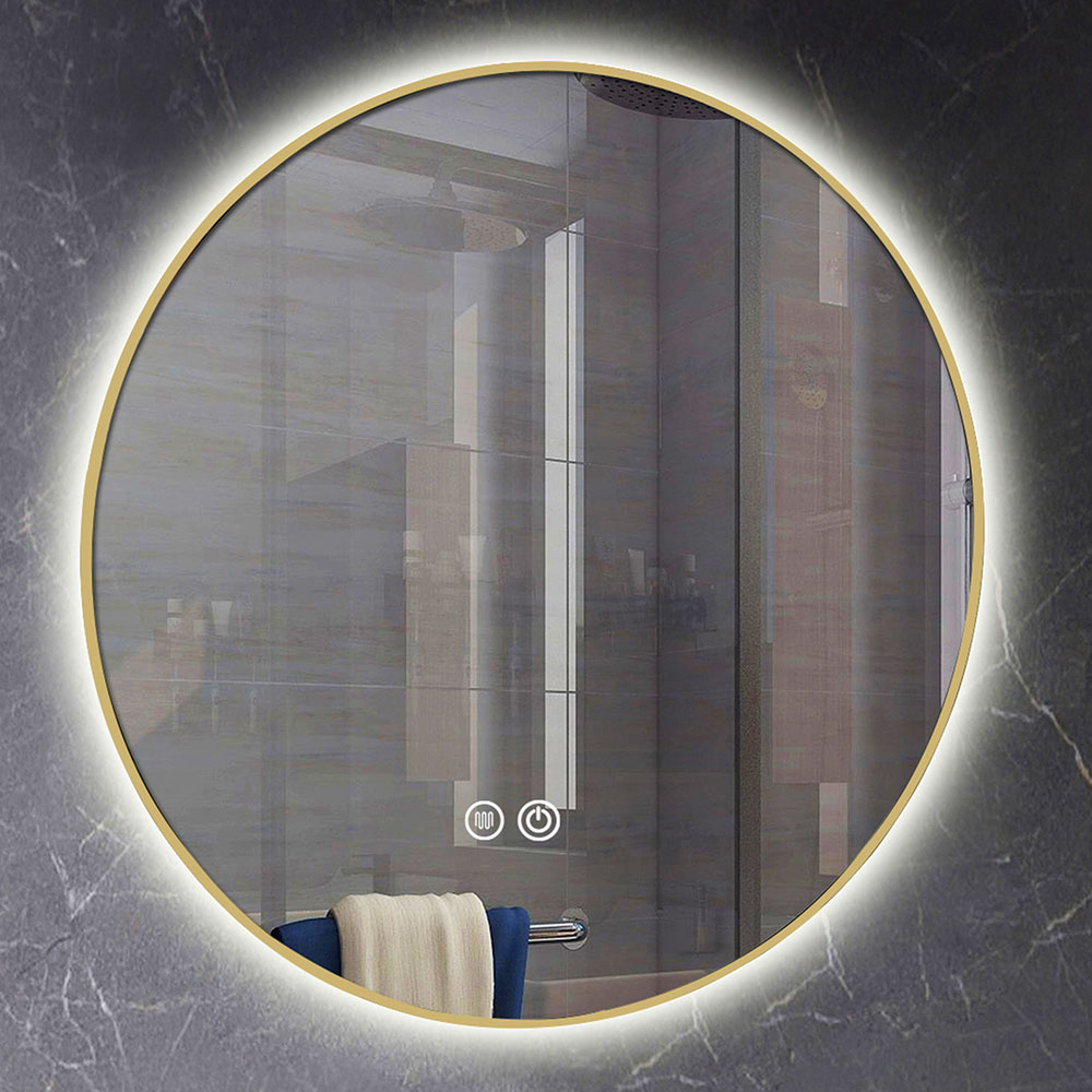 Kibath Espejo Led RUM 24W redondo de 80 cm espejo Tº variable - Imagen 2