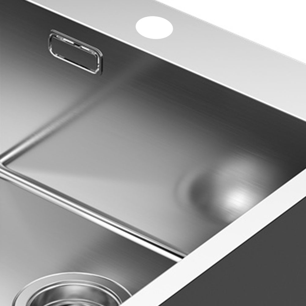Kibath Fregadero cuadrado SOL cuadrado de acero inoxidable - Imagen 3