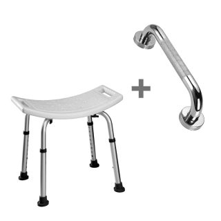 Kibath Pack banqueta y asa acabado negro mate fabricado en latón