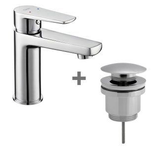 Kibath Pack FUS grifo y clic clac acabado negro mate fabricado en latón