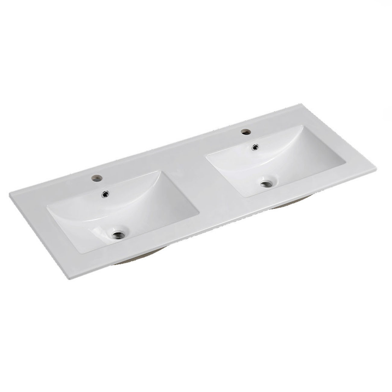 Kibath Mueble de baño con Lavabo, Espejo y Aplique LED, mod. MUN 120x45 cm acabado Blanco mate 2 cajones suspendido - Imagen 6