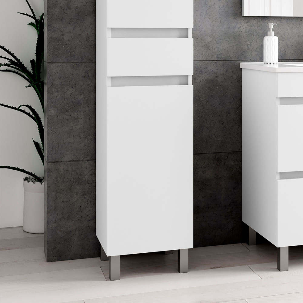 Kibath Mueble auxiliar de baño, mod. URBAN 35x32 cm acabado Blanco mate de colgar - Imagen 3