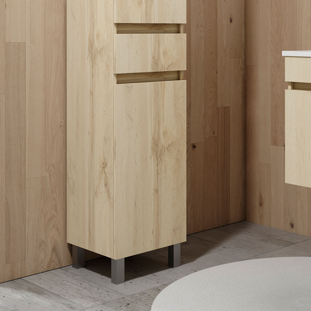 Kibath Mueble auxiliar de baño, mod. URBAN 35x32 cm acabado Roble Natural mate de colgar - Imagen 3