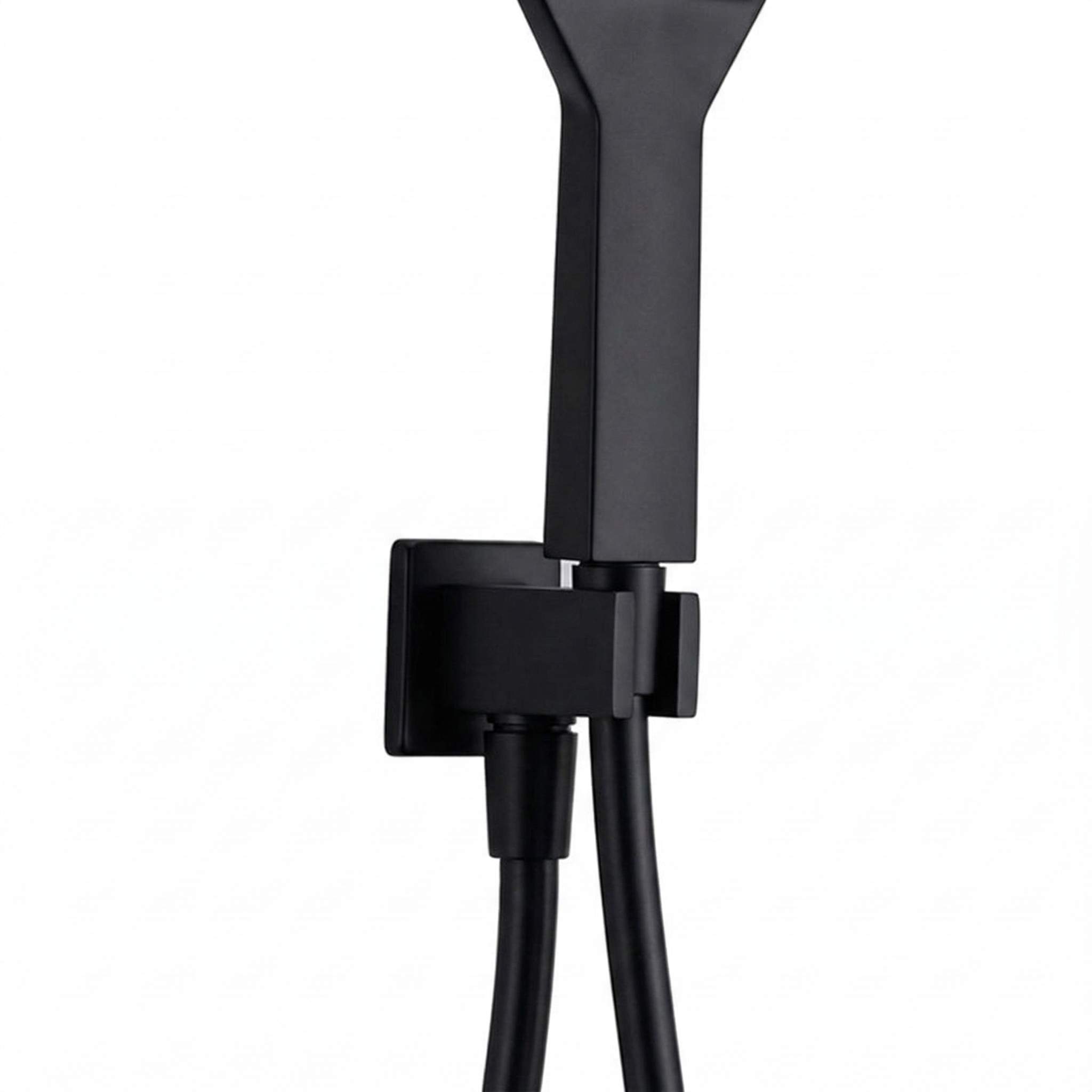 Kibath Soporte con toma de agua cuadrado acabado NEGRO MATE fabricado en latón - Imagen 4