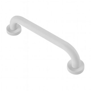 Kibath Barra de Apoyo Baño antideslizante 30 cm acero inoxidable blanco Asa Seguridad Ducha para Mayores, discapacidad y Embarazo