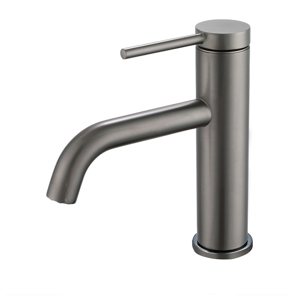 Kibath Pack grifo de lavabo y grifo de bidet REY acabado GUN METAL mate fabricado en latón - Imagen 2