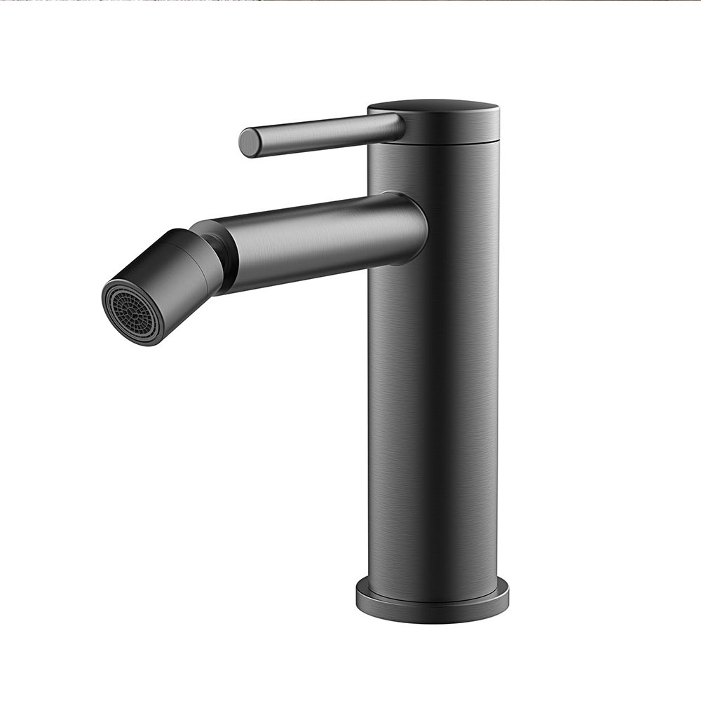 Kibath Pack grifo de lavabo y grifo de bidet REY acabado GUN METAL mate fabricado en latón - Imagen 4