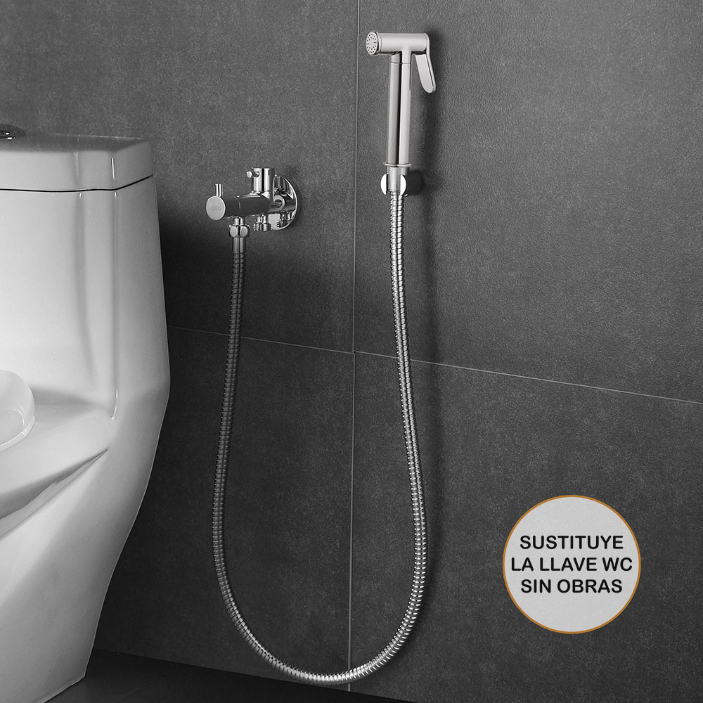 Llave WC con grifo higiénico - La fontanería en casa