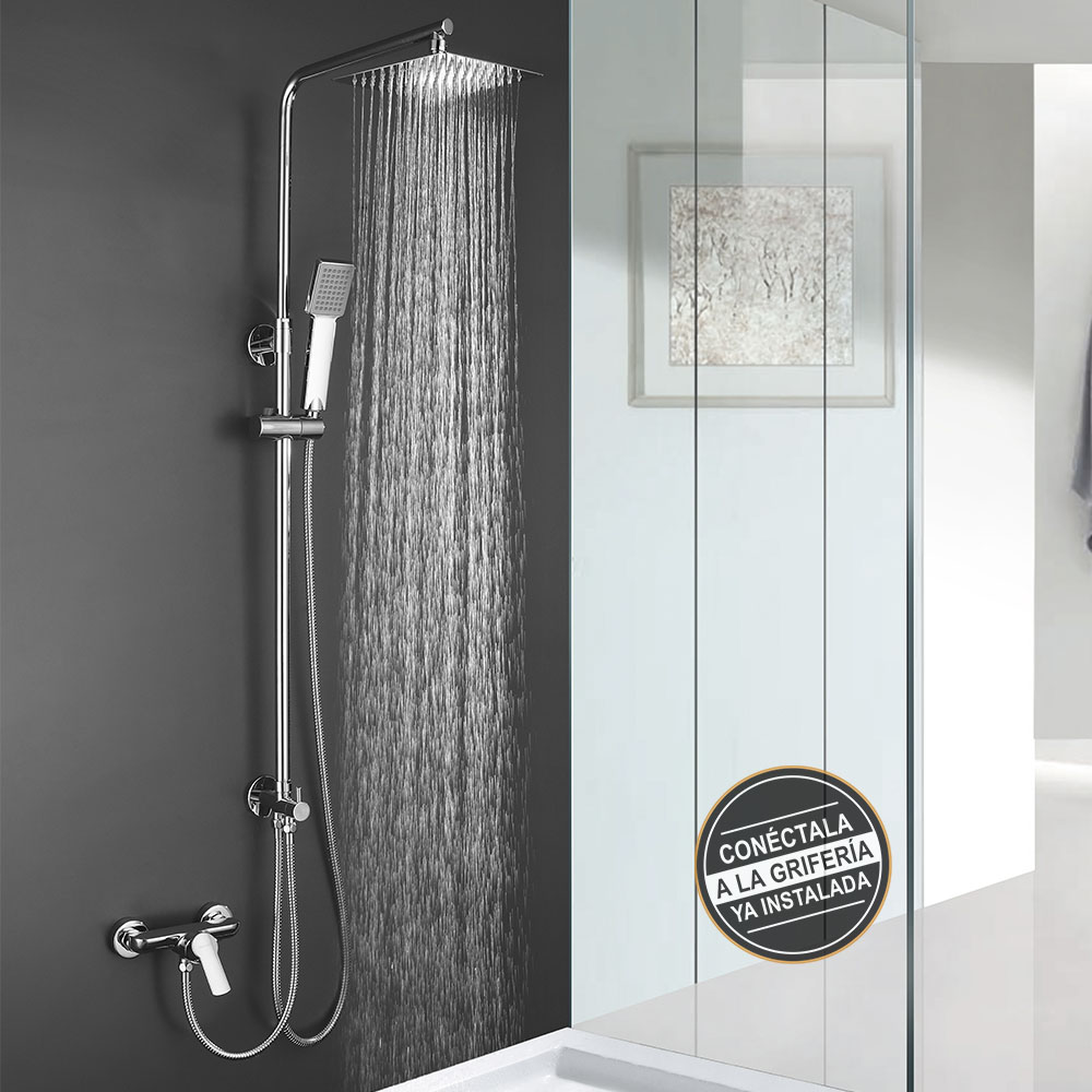Columna de ducha sin mezclador, barra de ducha de acero cromado, teled –  ZIK Home