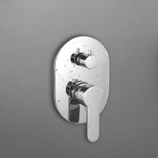 Kibath Grifo De Ducha Empotrada monomando VAL solo grifo acabado cromo brillo fabricado en latón